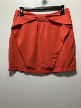 H&M Coral Bow-Front Mini Skirt